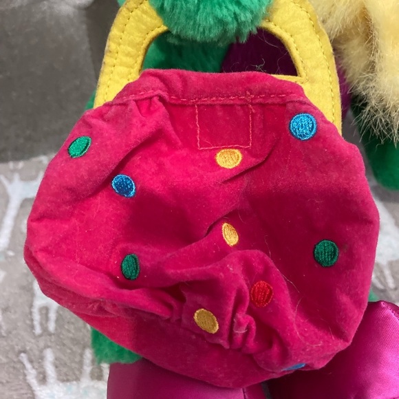 BARNEY THE DINOSAUR BABY BOP PRINCESS PLUSH WITH PURSE 1996 RARE!! - Picture 6 of 6